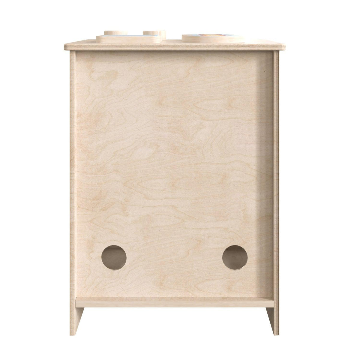 Bright Beginnings Commercial Grade Wooden Children's Kitchen Stove with Integrated Storage