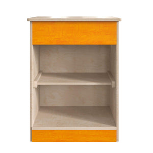 Bright Beginnings Commercial Grade Wooden Kid's Two Shelf Kitchen Cabinet