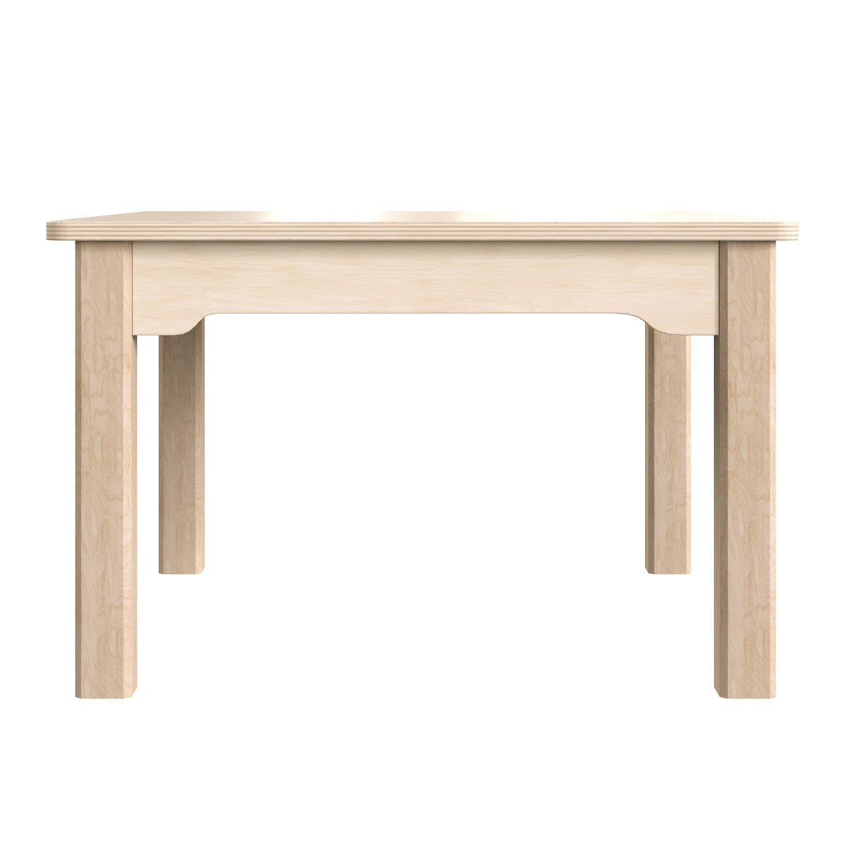 Bright Beginnings Commercial Grade Wooden Square Preschool Classroom Activity Table, 23.5"W x 14.5"H, Beech