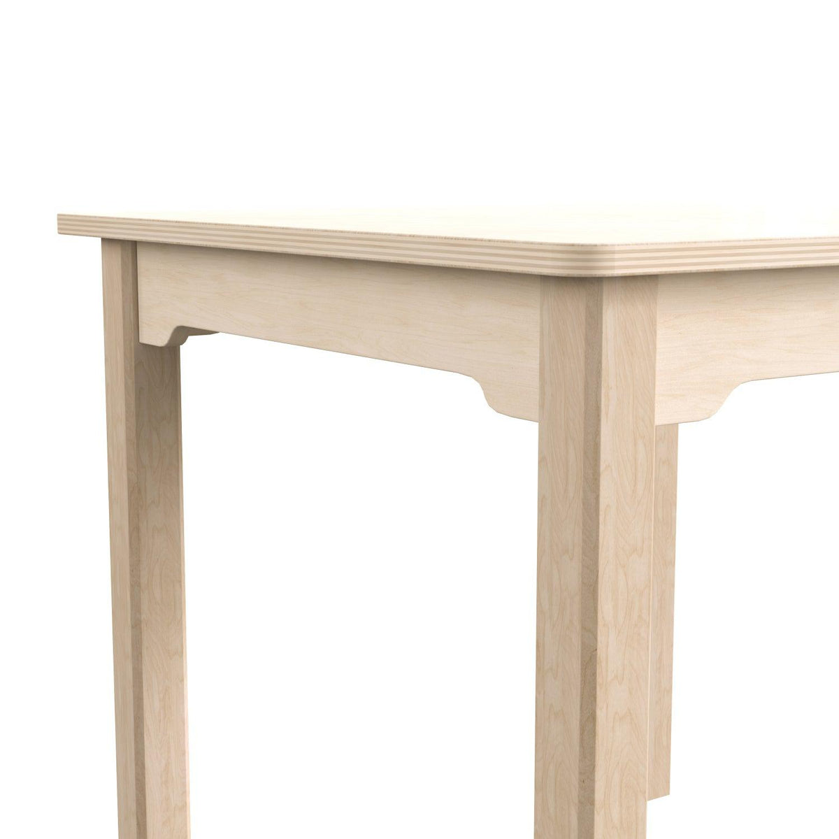 Bright Beginnings Commercial Grade Wooden Square Preschool Classroom Activity Table, 23.5"W x 21.25"H, Beech