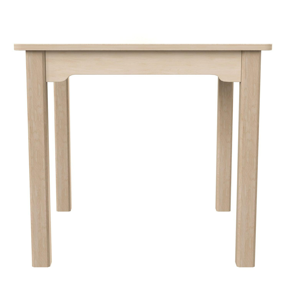Bright Beginnings Commercial Grade Wooden Square Preschool Classroom Activity Table, 23.5"W x 21.25"H, Beech