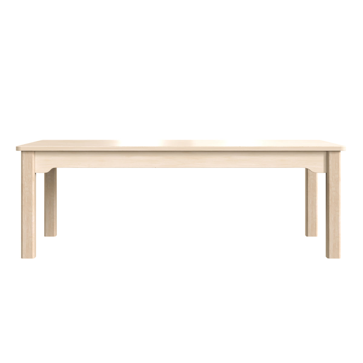 Bright Beginnings Commercial Grade Wooden Rectangular Preschool Classroom Activity Table, 23.5"W x 47.25"D x 14.5"H, Beech