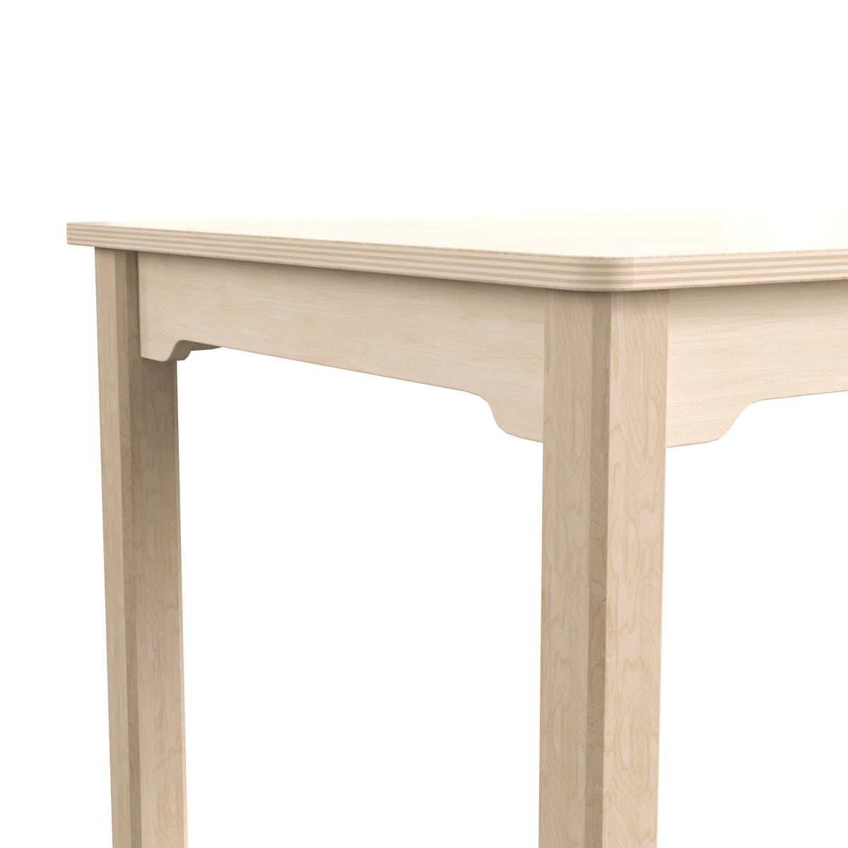 Bright Beginnings Commercial Grade Wooden Rectangular Preschool Classroom Activity Table, 23.5"W x 47.25"D x 18"H, Beech