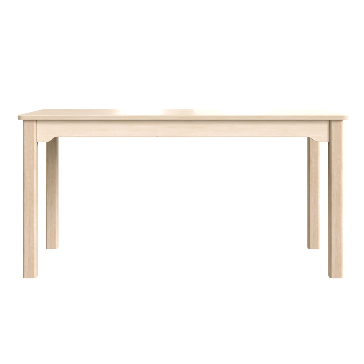 Bright Beginnings Commercial Grade Wooden Rectangular Preschool Classroom Activity Table, 23.5"W x 47.25"D x 21.25"H, Beech