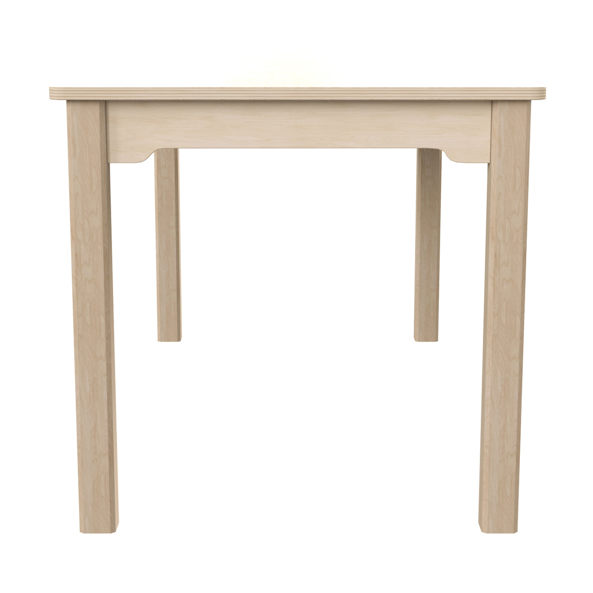 Bright Beginnings Commercial Grade Wooden Rectangular Preschool Classroom Activity Table, 23.5"W x 47.25"D x 21.25"H, Beech