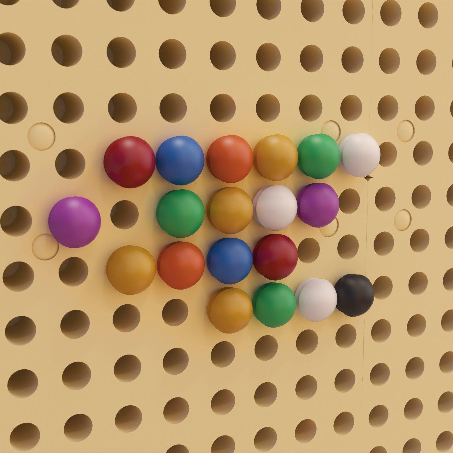 Bright Beginnings Commercial Grade 512 Piece Peg Accessory Pack for Modular STEAM Walls, Multicolor