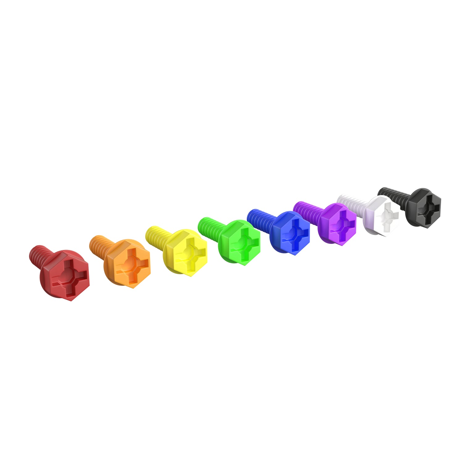 Bright Beginnings Commercial Grade Modular STEAM Wall 512 Piece Multicolor Screw Accessory Pack