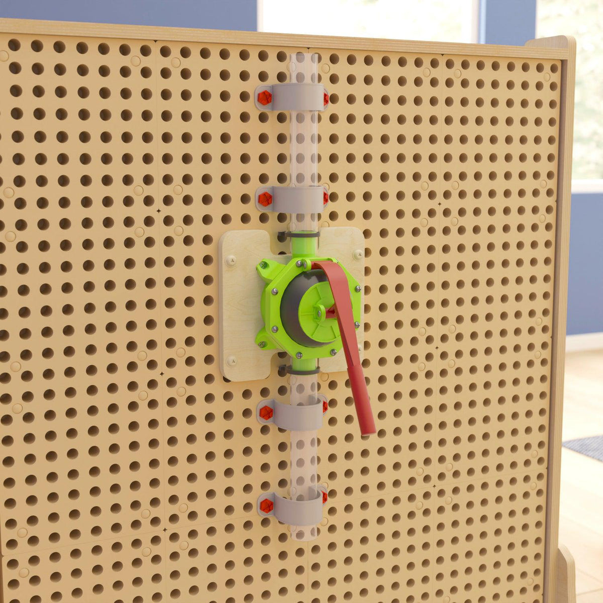 Bright Beginnings Commercial Grade 10 Piece Modular STEAM Wall STEAM Accessories, Pipe Builder, Hand Pump and Accessories