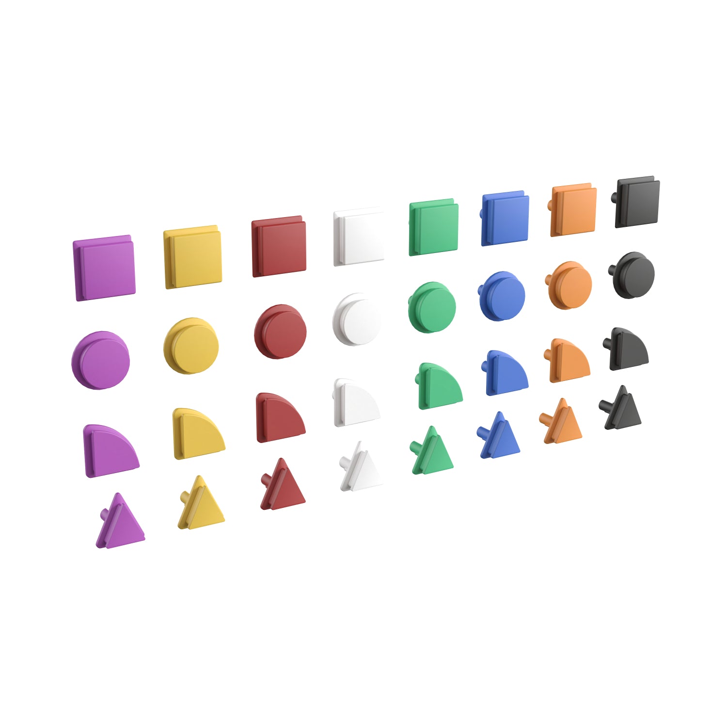 Bright Beginnings Commercial Grade Multicolor 256 Piece Shape Set for Modular STEAM Wall Systems