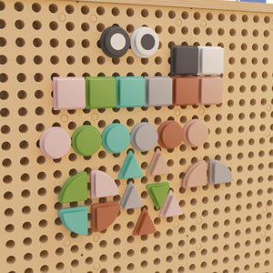 Bright Beginnings Commercial Grade Pastel 256 Piece Shape Set for Modular STEAM Wall Systems
