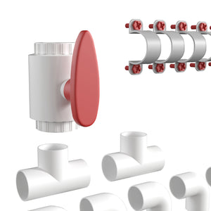 Bright Beginnings Commercial Grade 80 Piece Pipe Builder Set for Modular STEAM Wall Systems