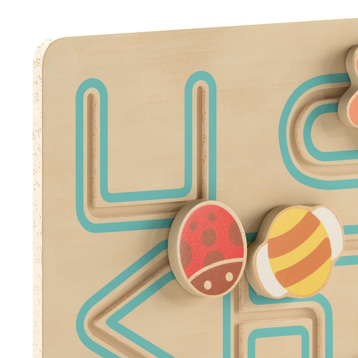 Bright Beginnings Commercial Grade STEM Insect Sliding Maze Learning Board, Natural/Multicolor