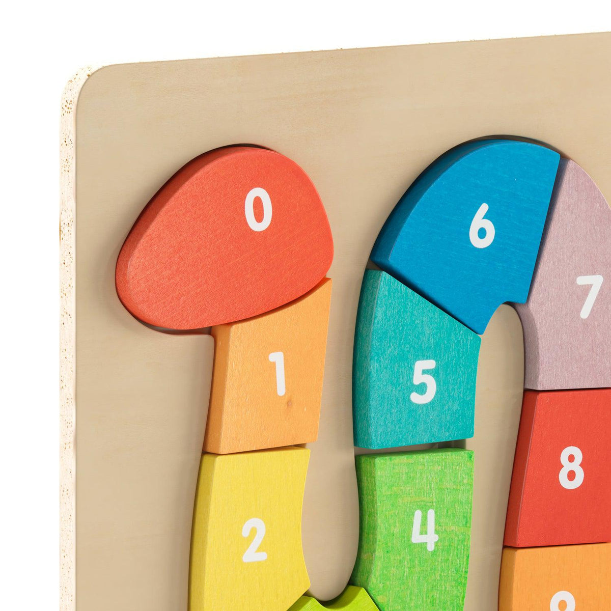 Bright Beginnings Commercial Grade Natural Birch Plywood STEM Number Snake Puzzle Board
