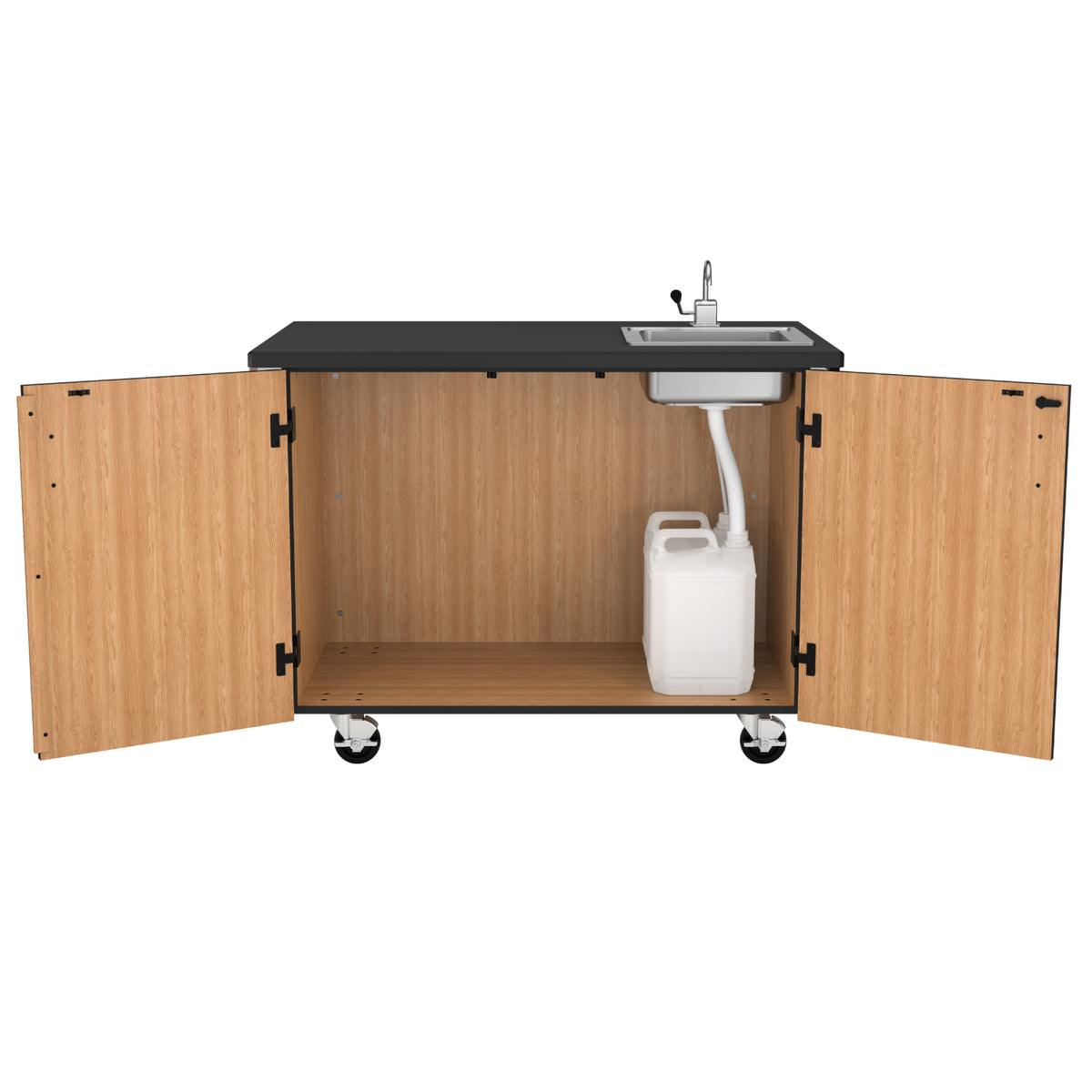 MSC Series Mobile Science Cabinet with Shelving, Chem-Res Top and Sink