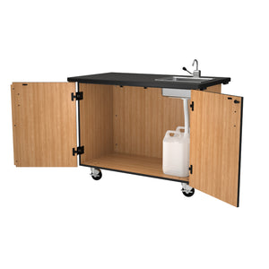 MSC Series Mobile Science Cabinet with Shelving, Chem-Res Top and Sink