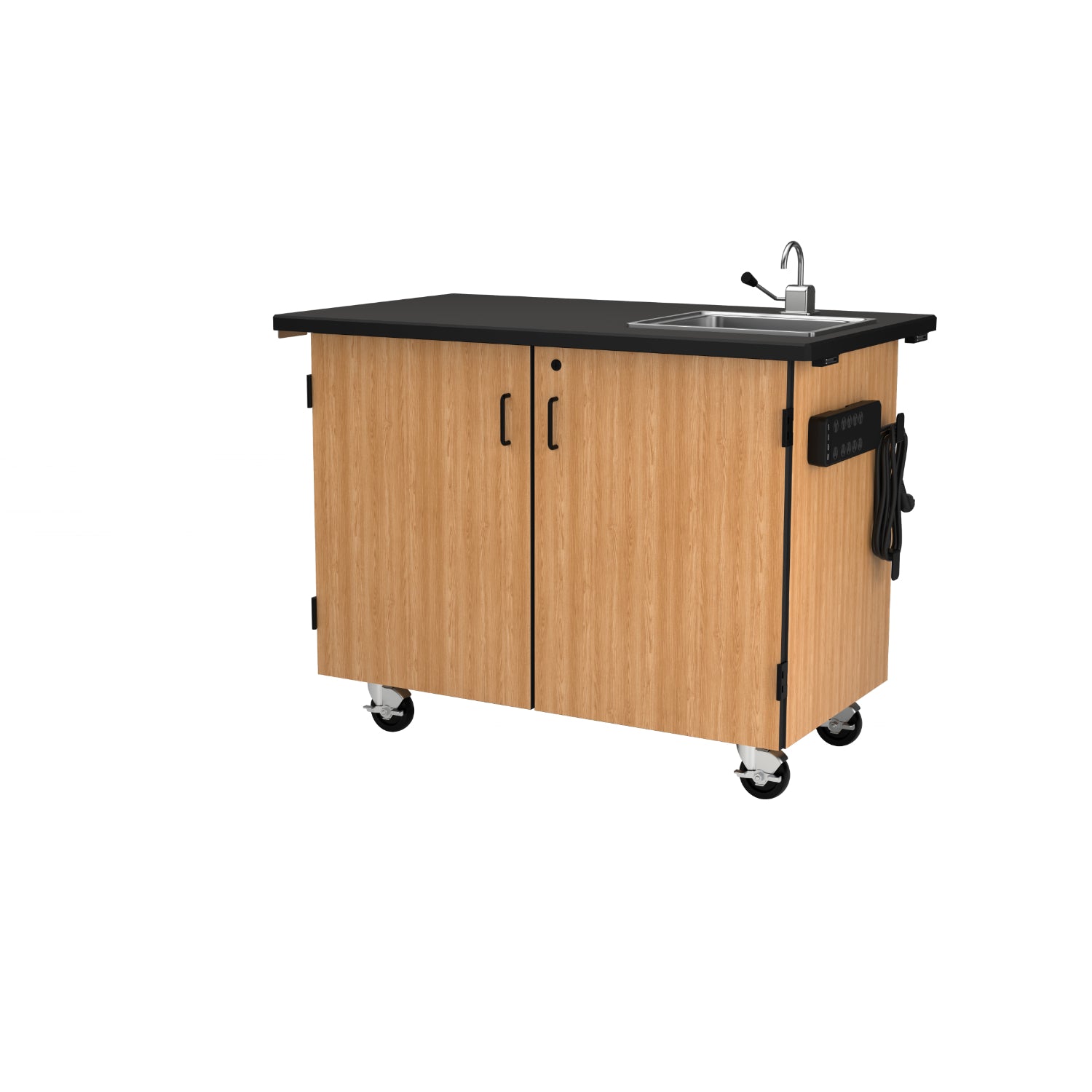 MSC Series Mobile Science Cabinet with Inner Drawers and Shelf, Chem-Res Top and Sink