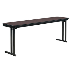 Max Seating Folding Training and Seminar Table with Cantilever Legs, 18" x 96", High Pressure Laminate Top with Particleboard Core/PVC Edge Banding