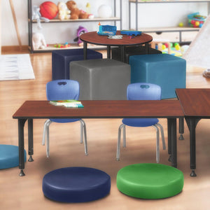 Kee Classroom Table and Chair Package, Kee 66" x 24" Rectangular Adjustable Height Table with 2 Andy 12" Stack Chairs