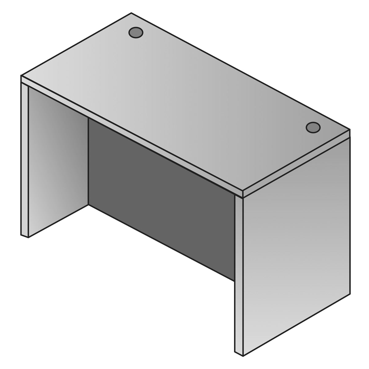 Napa Desk Shell, 60" x 30" x 29" H