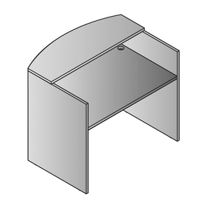 Napa 48" W Reception Desk Shell, 48" x 35.75"/30" x 41.5" H