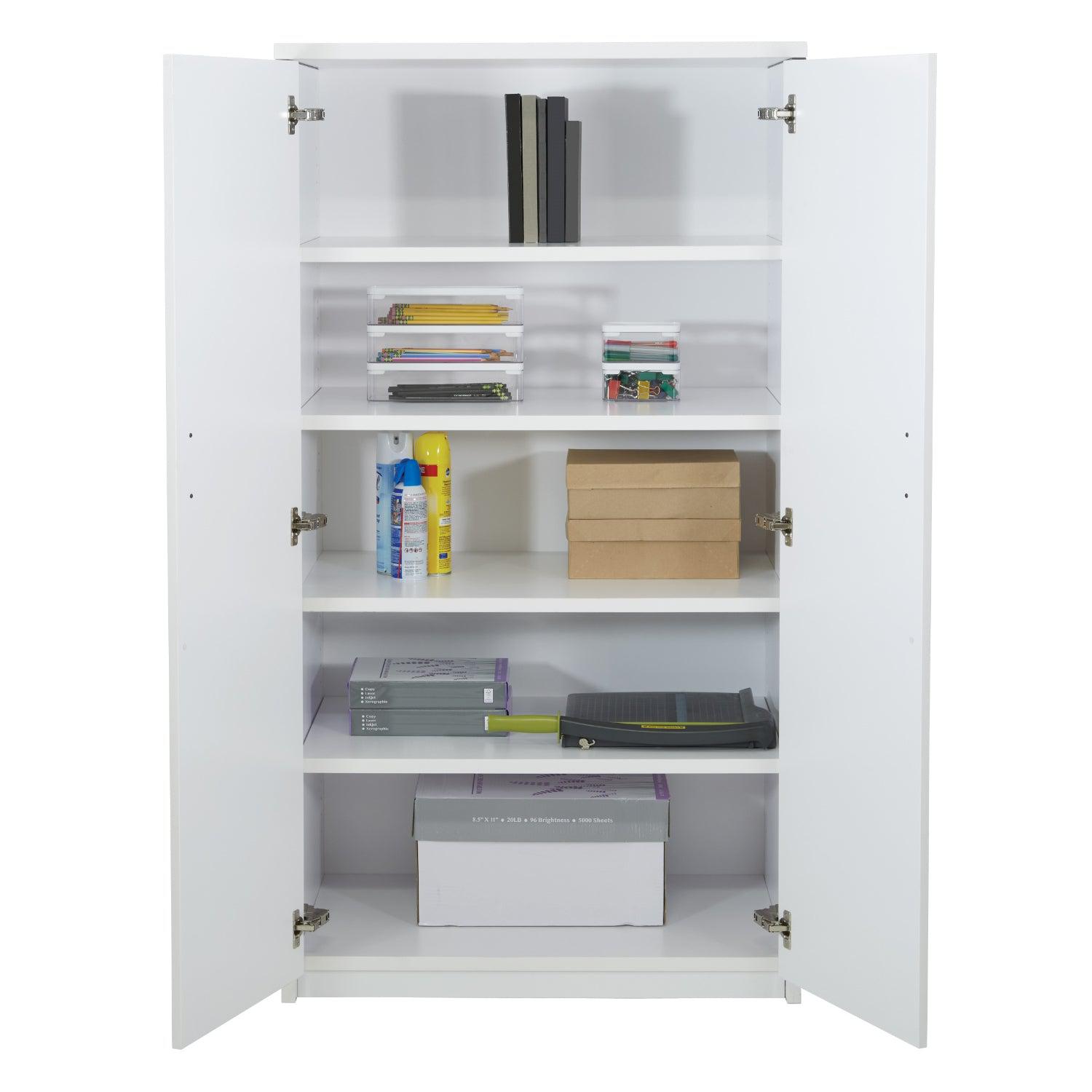 "Napa White" 5-Shelf Storage Cabinet, 36" W x 22.5" D x 65" H
