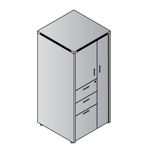 Napa 52" H Storage Cabinet, 24" x 24" x 52" H