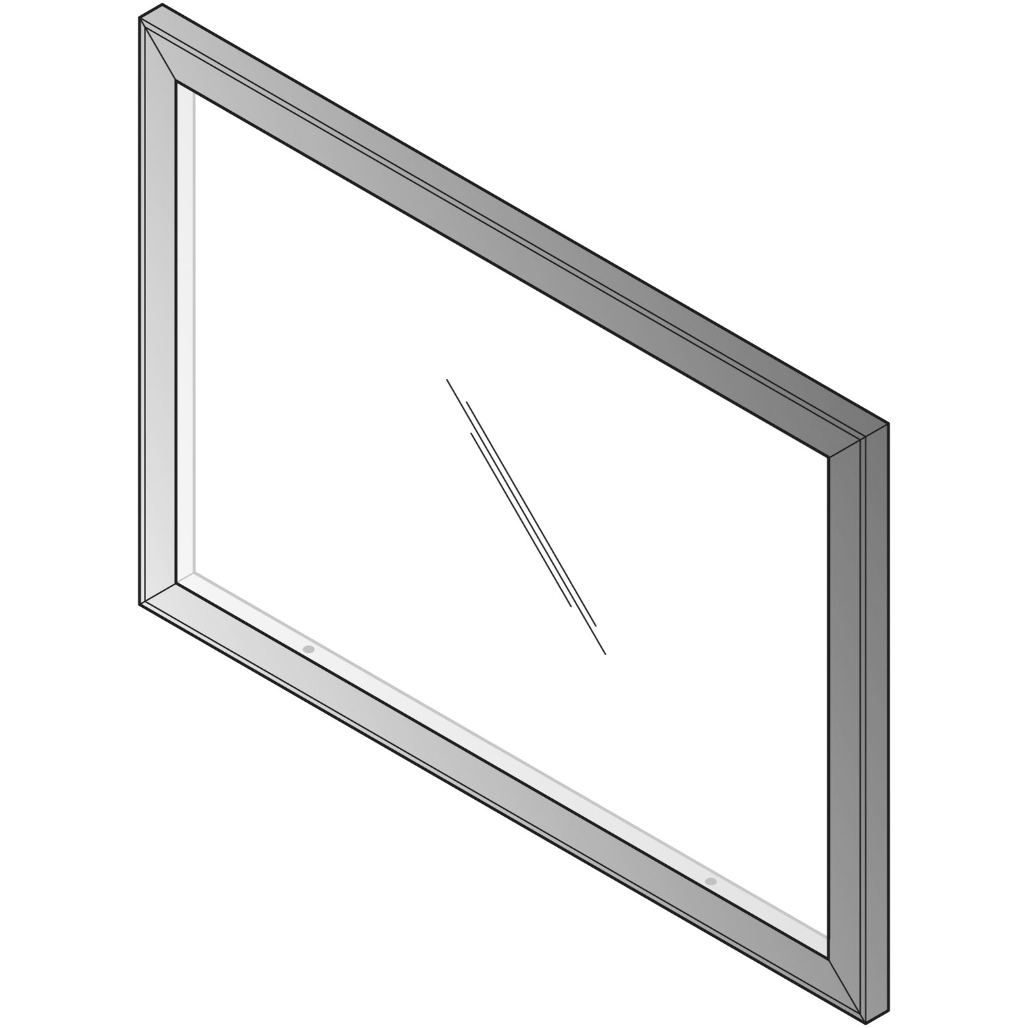 Glass Modesty Panel for Napa Stepfront Desk Top/Modesty Panels Sets, 40" x 28"