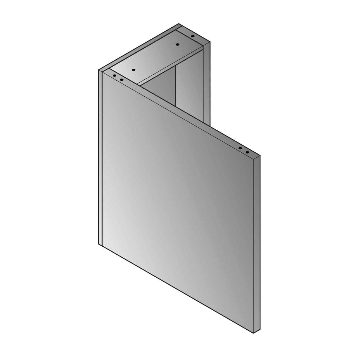 Napa StepFront False Pedestal for 30" Deep Desktops, 15.25" x 29.75" x 28" H