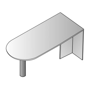 Napa Bullet Desk, 71" x 36" x 29" H