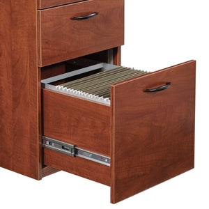 Napa Box/Box/File Pedestal, Unfinished Top, 15.5" x 22.25" x 28.25" H