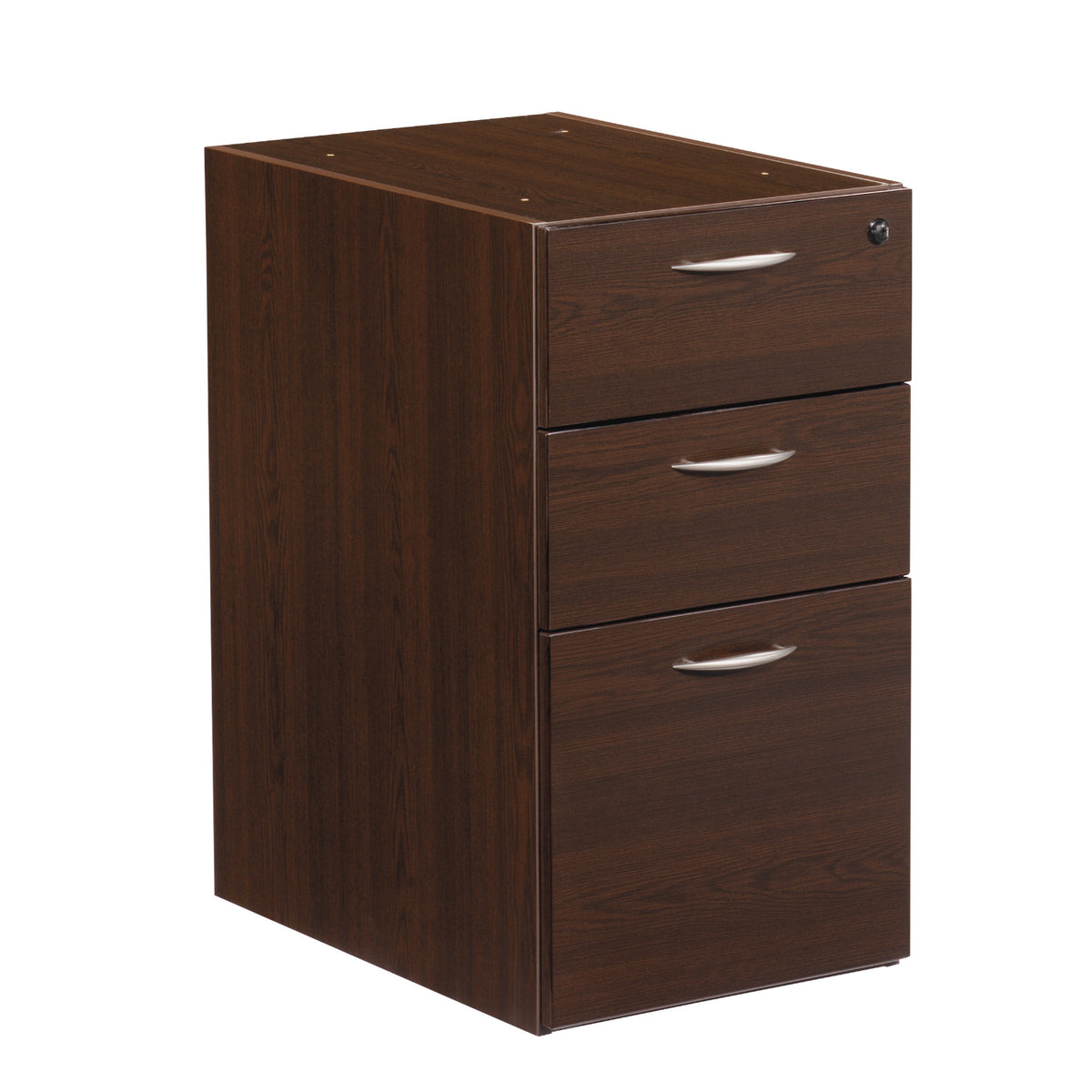 Napa Box/Box/File Pedestal, Unfinished Top, 15.5" x 22.25" x 28.25" H