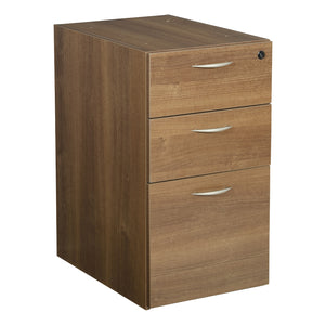 Napa Box/Box/File Pedestal, Unfinished Top, 15.5" x 22.25" x 28.25" H