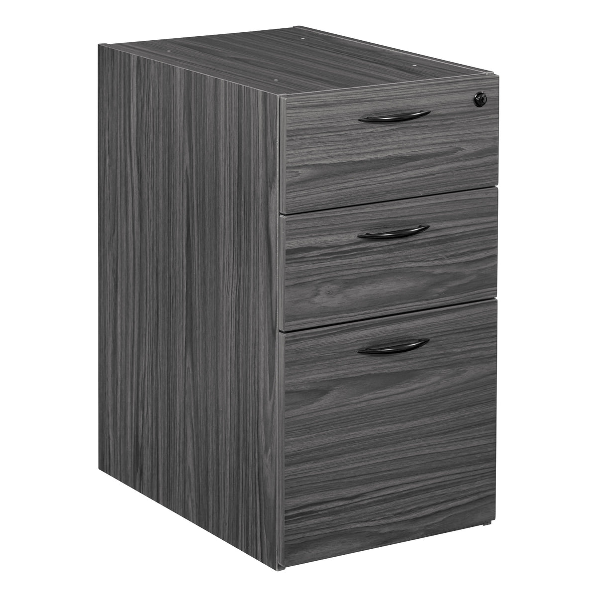 Napa Box/Box/File Pedestal, Unfinished Top, 15.5" x 22.25" x 28.25" H