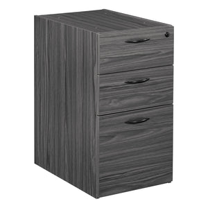 Napa Box/Box/File Pedestal, Unfinished Top, 15.5" x 22.25" x 28.25" H