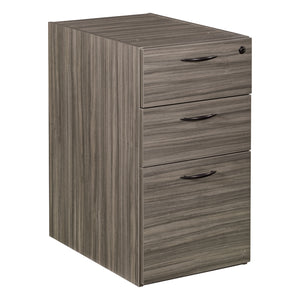 Napa Box/Box/File Pedestal, Unfinished Top, 15.5" x 22.25" x 28.25" H