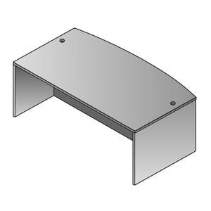 Napa Bow Front Desk Shell, 71" x 41" x 29" H