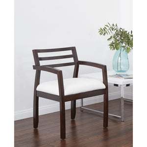 Napa Guest Chair with Wood Back, Silver Ion Technology Dillon Fabric Upholstery