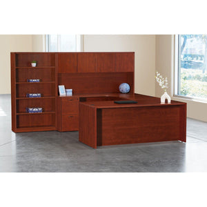 Napa Left U Shape Desk with Hutch and Bookcase, 107" x 107"