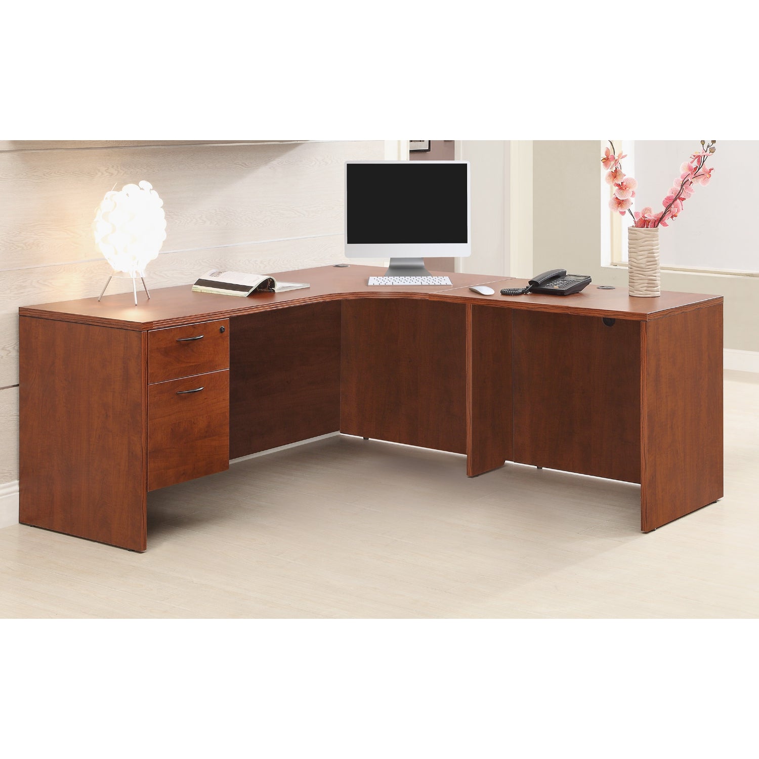 Napa 72"x 72" Right L-Shape with Corner Credenza