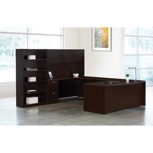 Napa Left U Shape with Corner Desk, Hutch and Storage, 107" x 107"