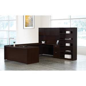 Napa Right U Shape with Corner Desk, Hutch and Storage, 107" x 107"