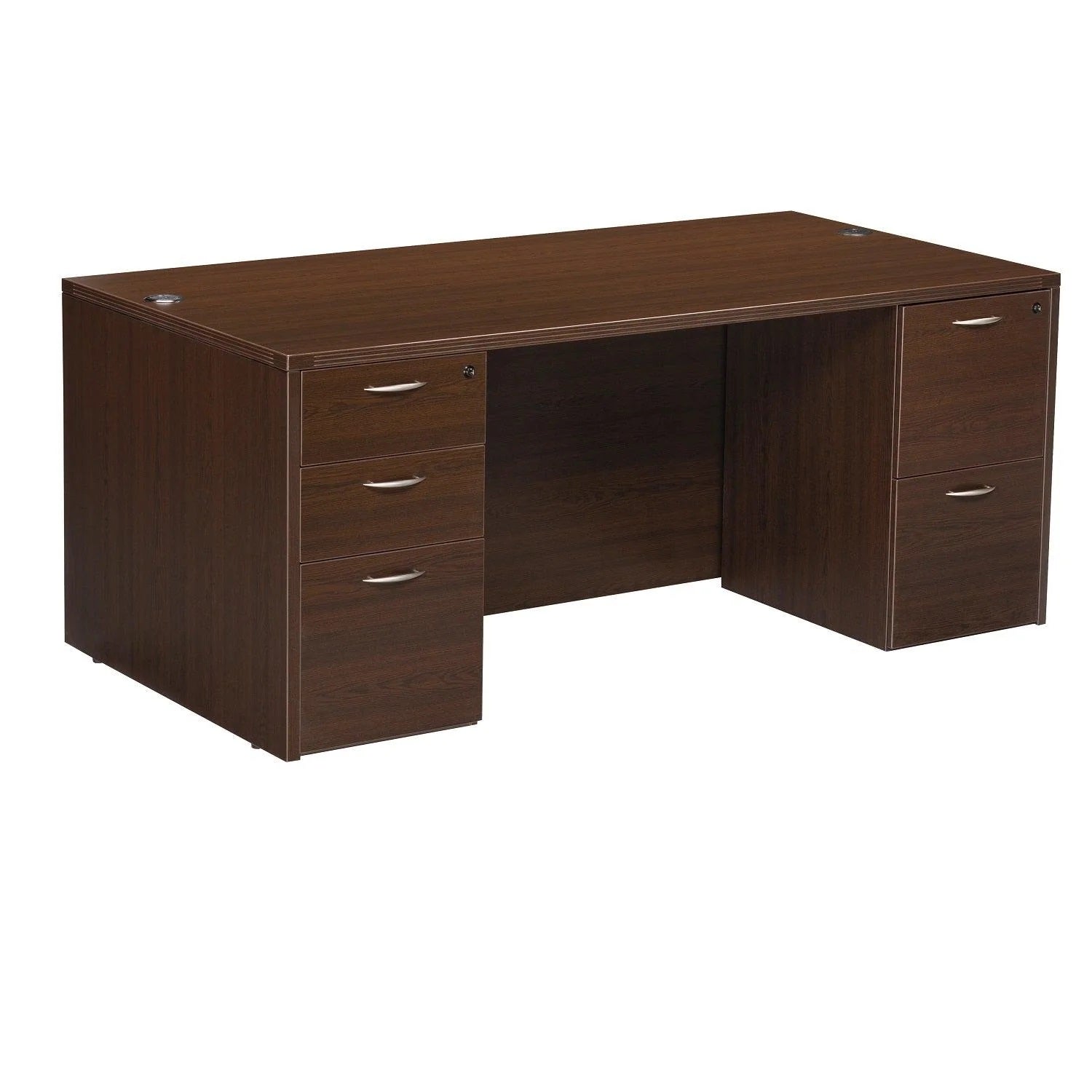 Napa Double Full Pedestal Desk, 66" x 30" x 29" H