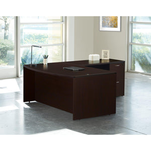 Napa L Shape with Bow Top Desk, 71" x 89" x 29" H