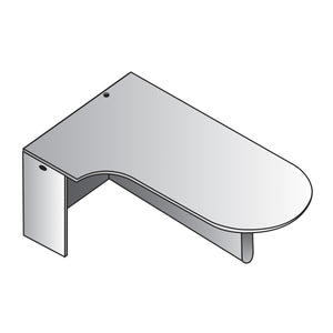Napa Left Computer Corner Bullet, 71" x 30"/42" x 29" H