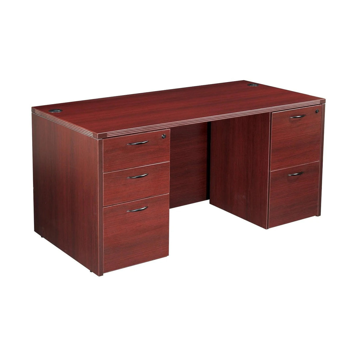 Napa Double Full Pedestal Desk, 66" x 30" x 29" H