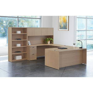 Napa Left U Shape Desk with Hutch and Bookcase, 107" x 107"