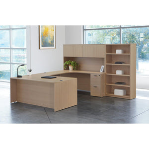 Napa Right U Shape Desk with Hutch and Bookcase, 107" x 107"