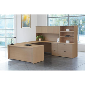 Napa Right U Shape with Corner Desk, Hutch and Storage, 107" x 107"