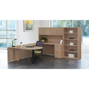 Napa U Shape with Bullet Desk, Hutch and Bookcase, 107" x 108"