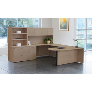 Napa U Shape with Left Computer Corner Bullet Desk and Hutch, 71" x 101"